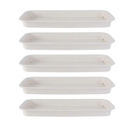 5x Plantefade Plantebakker Rektangulære Plantepottefade Blomsterpotte Drænbakke til Vindueskarm Indendørs Udendørs_jar