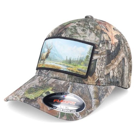 Hunter - Camo flexfit Keps - Big Deer Wide Timber Kanati Camo Pattern Flexfit @ Hatstore