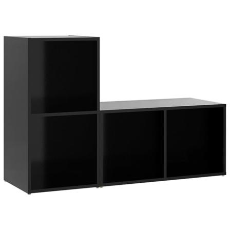 Vidaxl Tv-skåp 2 St Svart 72x35x36,5 Cm Konstruerat Trä Svart