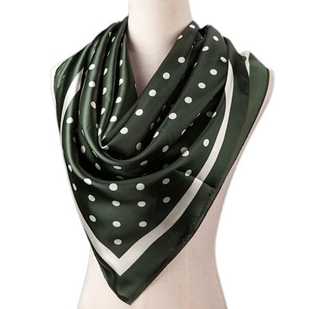 35 x 35 Kvadratisk Silkelignende Hår Tørklæde Hoved Sove Wrap Satin Hovedtørklæde, E