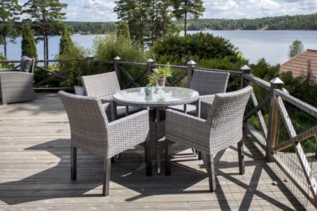 Venture Home Volta 9230-004 Matbord Grått, Utemöbler