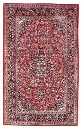 Orientalischer Keshan Fine Teppich 145X232 Dunkelrot/Rot Wolle, Persien