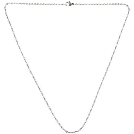 Damkedja, "O" rostfritt stål halsband, Silver - 2 mm bred - 50 cm lång
