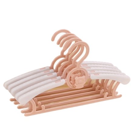 10 st björn barngalgar hushåll infällbara kan fästas för att hänga kläder rekvisita - rosa