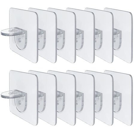 12-pack Hyllfästen, Självhäftande Hyllfästen