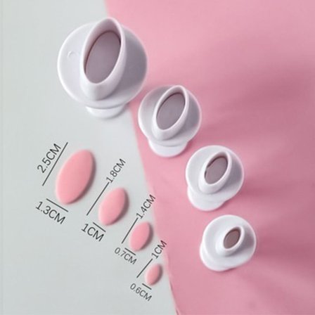 9/12 st Polymer lerskärare Keramisk form OVAL-12 ST Oval-12pcs