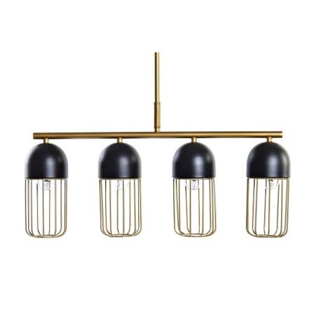 Taklampa Dkd Home Decor Svart Gyllene 220 V 50 W (60 X 11 X 26 C
