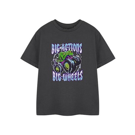 Hot Wheels Pojkar Big Action Kortärmad T-shirt 5-6 År Kolgrå