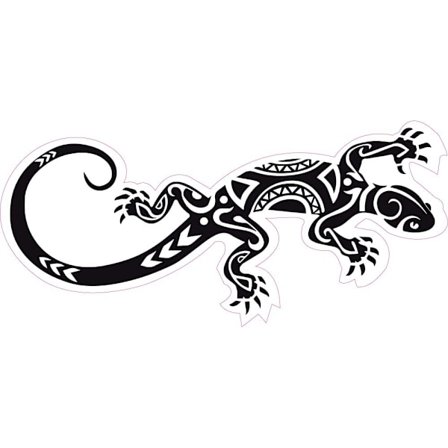 Salamander Øgle Logo Klistremerke Dekal - Størrelse: 17cm - Farge: Svart