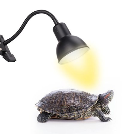 Skildpadde Varmelampe med Timer, UVA+UVB Lampe til Krybdyr, Terrarium Varmelampe til Skildpadde/Landlevende/Øgle/Slanger
