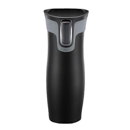 Termokrus i rustfrit stål, vakuumkolbe, lækagesikker kop, kaffekrus med BPA-frit let rengøringslåg