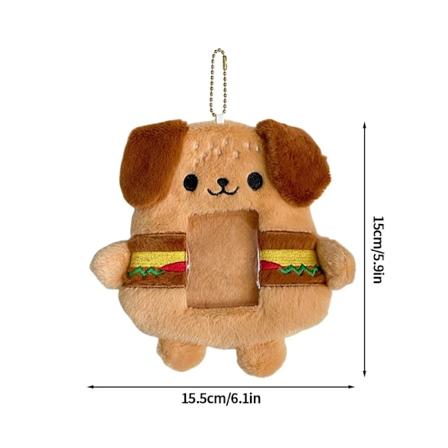 Plush Idol Fotocards Holder Kawaii Kpop Cards Sleeves Fotocard Beskytter Fotoalbum Kort Cover Taske Nøglering Vedhæng Dekoration 포카홀더 S21