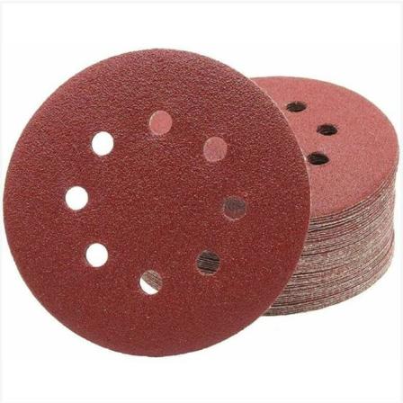 Professionelle slibeskiver 50 stk. 8 huller Ø 125 mm kornstørrelse 80 (P80)