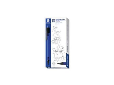Staedtler Stiftpenna, Graphite 777, 0,5 mm B-stift, blå pennkropp - Lyreco - Kontorsmaterial - Pennor - Stiftpennor
