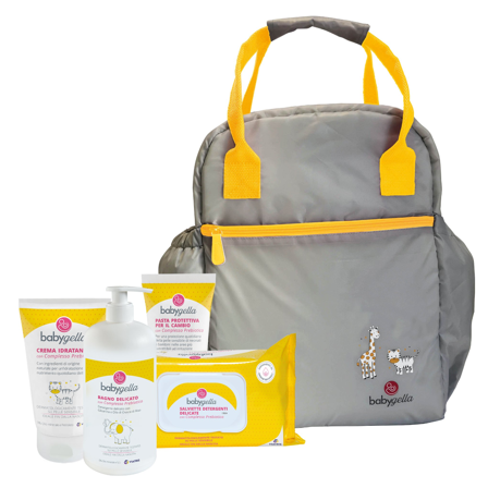Babygella Prebiotic Borsa + Bagno 250ml+72 Salviette+Crema Corpo