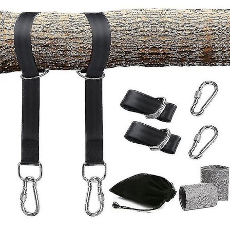 Trädgunga Remmar Hängande Kit Med Två Zink Alloy Karbinhakar