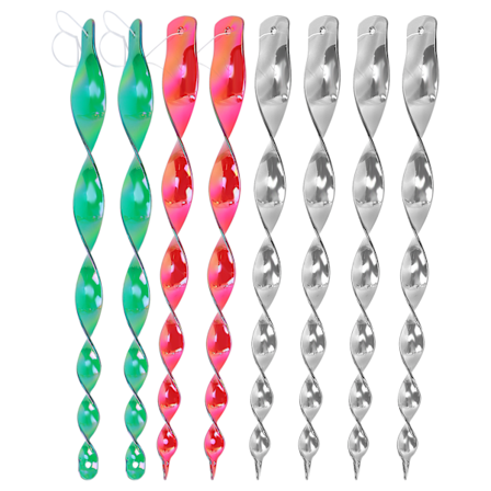 Reflekterende fugleskræmmer Holdbar hængende roterende fugleskræmmende stav til havehave, blandet farve 8 stk