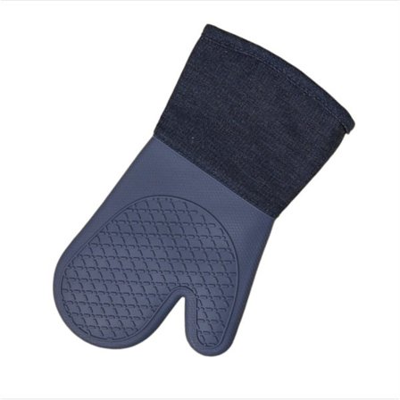 Silikone varmebestandige ovnhandsker - isolerede ovnhandsker til bagning, mikroovn og grill (par) NavyBlue