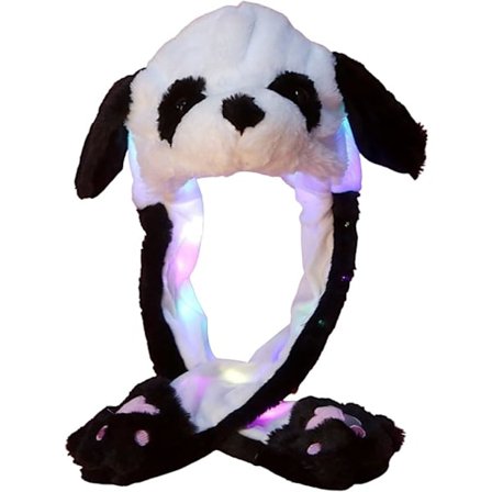 LED Plyschmössa med Avtagbara Öron Söta Klor Airbag Mössa Panda Cosplay Tillbehör för Pojkar/Flickor_qcx