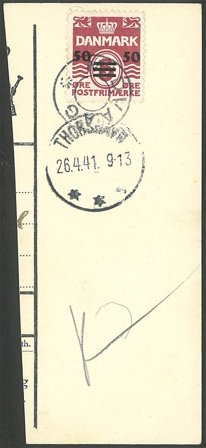 Færøerne - AFA 5A stemplet på klip