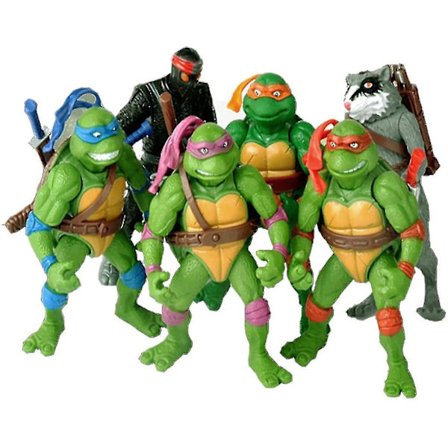 6 kpl Ninja Turtles -toimintahahmoja, piirrettyjä Ninja Turtles -leluja lapsille, animehahmo nukke, syntymäpäivälahja