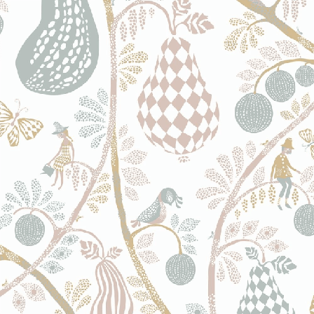 Littlephant Tapet Fruit Garden Tapeter Vit