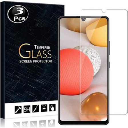 Glasskärmskydd för Samsung Galaxy A12 Okrossbart härdat glas set med [X3] härdat glas