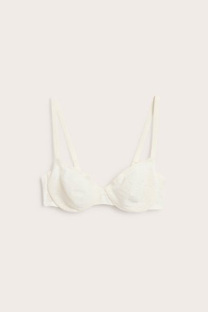 Kappahl | Stanik na fiszbinach, z rozciągliwej koronki Offwhite 70C | Offwhite