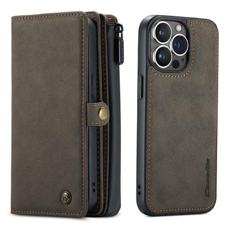 CaseMe iPhone 13 Pro 2-i-1 etui med pung - Brun