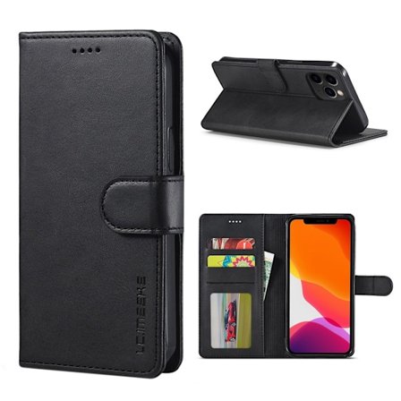 LC.IMEEKE iPhone 12 Mini flip case - Musta