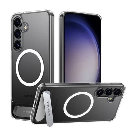 Torras Pstand Series puhelimen kotelo Samsung S25+ (läpinäkyvä)