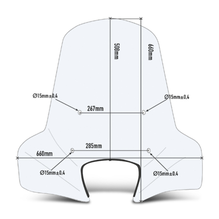 Parabrisas Givi Scooter A Transparente - SYM Symphony 125 S 2009-2016