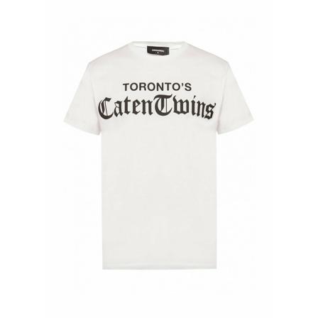Dsquared2 T-shirt , Wit , Heren , Maat: XL