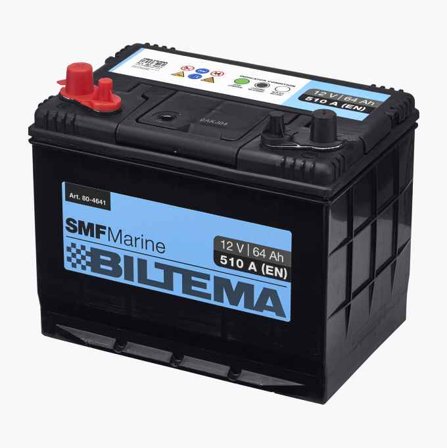 Fritidsbatteri Marin 12 V 64 Ah - Biltema