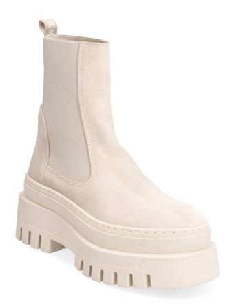 Cassandra Bootie Shoes Chelsea Boots Hvit Steve Madden*Betinget Tilbud