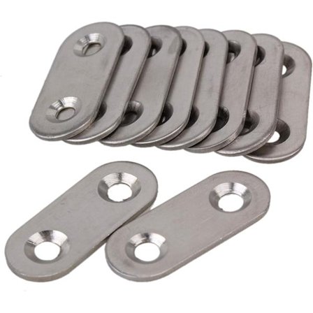 10 stk (37 mm) Flate Stålbraketter Rett Reparasjonsplater