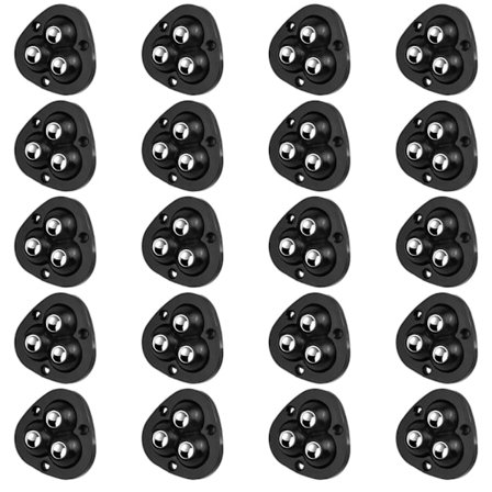 20 Små møbelhjul, selvklebende svinghjul, mini overføringshjul 360 graders møbler