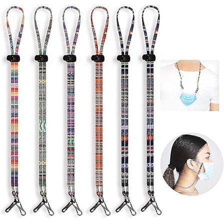 Glasögonkedja, Bomullsglasögon, 6 st Lanyard, Glasögonremmar, Glasögonrem