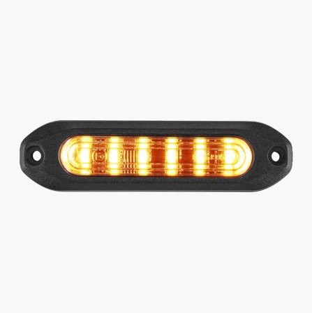 Blixtljus med 6 st. LED orange