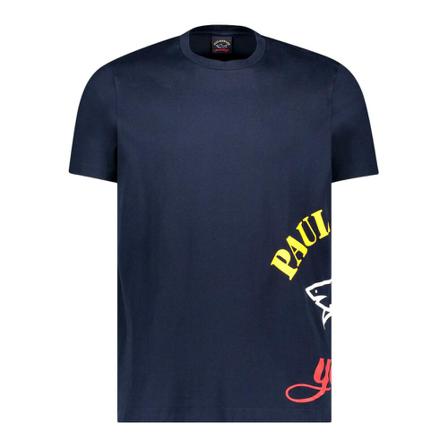 Paul & Shark, T-shirt with logo print 22411021 Niebieski, Mężczyzna, Rozmiar: L