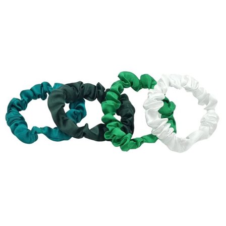 Complement 4 Pack Miniscrunchies Shiny Accessoarer Dam Grön