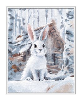 Stickpackung Bild Weißes Kaninchen