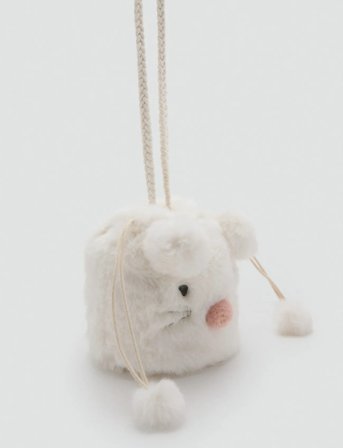 Mango Bag With Ears And Tassels - Cream - ONE SIZE