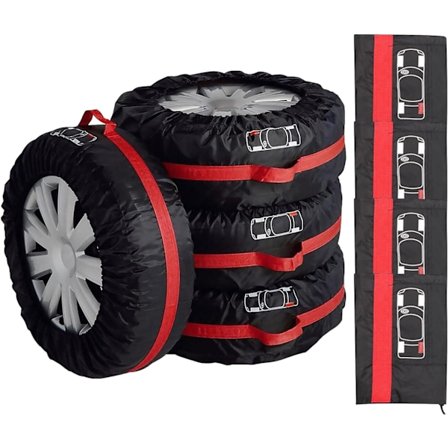 4 st bilbågsväskor, bilbågsset, däckförvaringsväskor, däckväskor, Ti