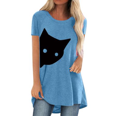 Kortärmad T-shirt För Kvinnor Med Rund Hals S