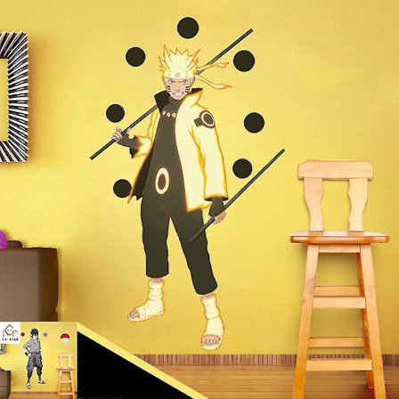 Anime Uzumaki Naruto Väggdekal Mural Barnrum Tecknad Tapet