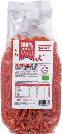 Fior Di Loto Fusilli Di Lenticchie Rosse 250g