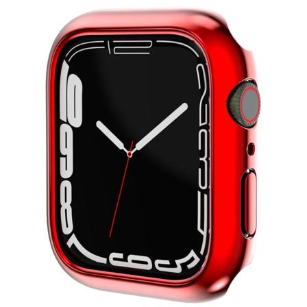 Slank passform designet for Apple Watch Series 7 (45mm), metallisk rød