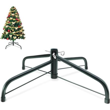 Sammenklappelig juletræsfod 45 cm - Sort træfod til 1,5-2,4 meter træer