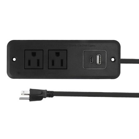 Inbyggda laddningshubbar för möbler, 2 uttag för nattduksbord, installation vid sängen